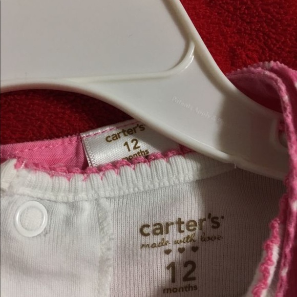 Carter’s pink and white polkadot corduroy overalls - Picture 7 of 7